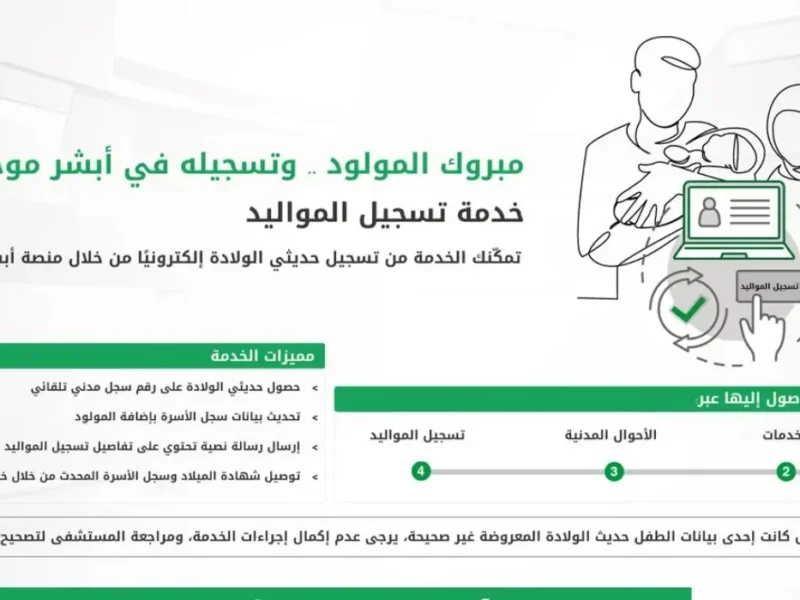 آلية دفع رسوم تسجيل مولود جديد للمقيمين في السعودية 2024